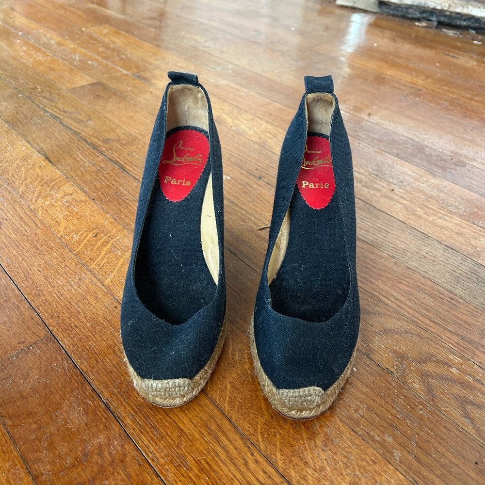 Christian Louboutin Navy Espadrilles Size 39 (8.5-9)